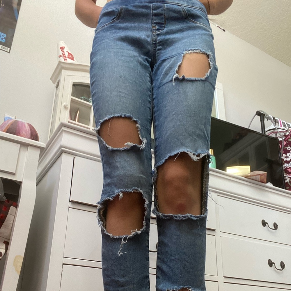 Jeans, ripped, blue
